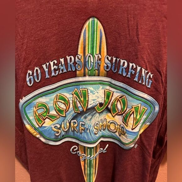 Ron Jon maroon shirt - Picture 3 of 7